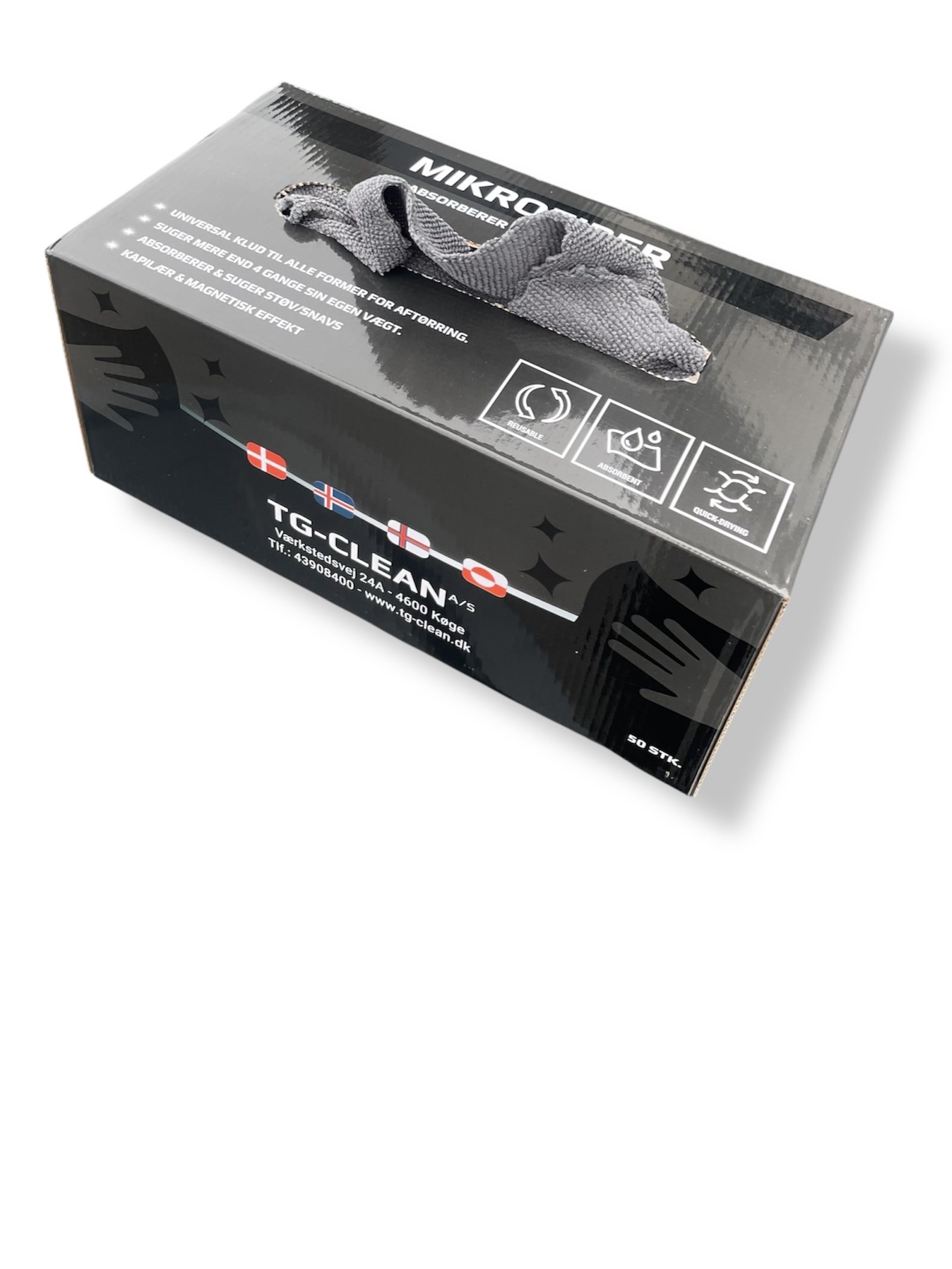 Mikrofiberklude i æske